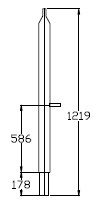 frame scaffolding safety guardrail post